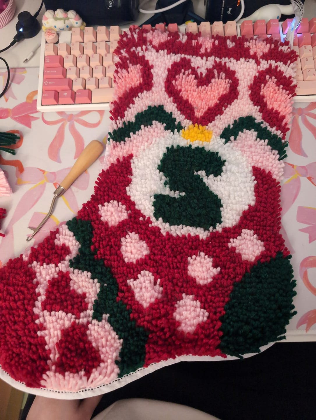 Customer photo review of PERSONALISED INITIAL - Christmas Stocking Kit