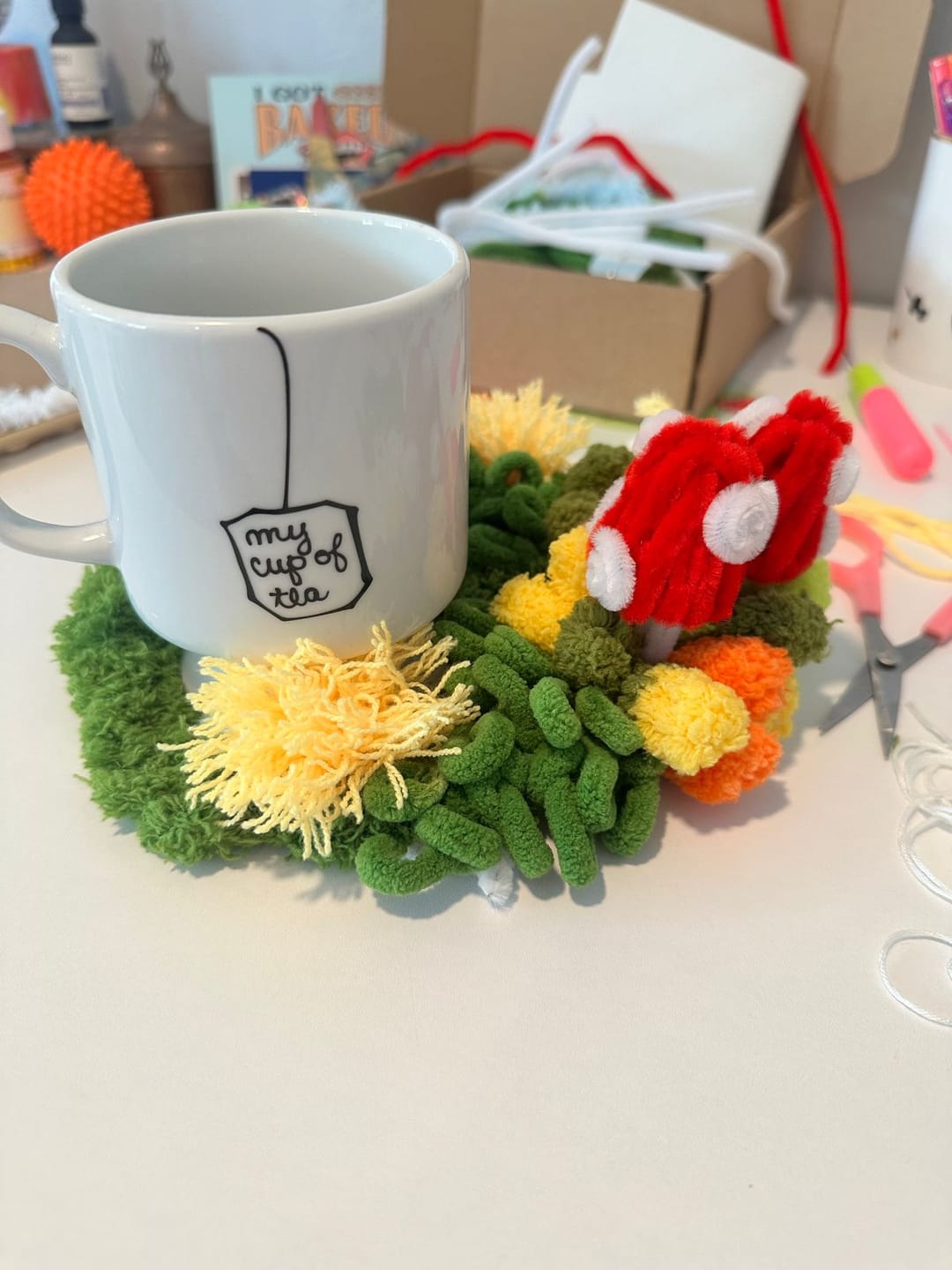 Customer photo review of MUSHROOM MEADOW - Moss Coaster Kit