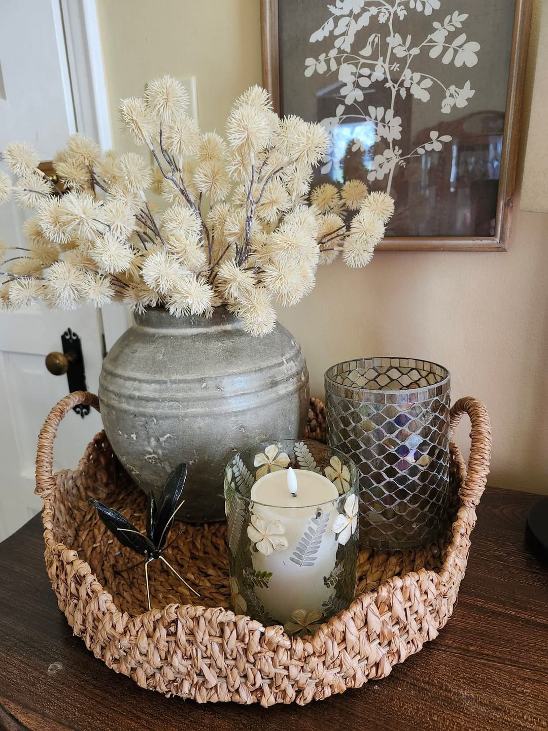Customer photo review of Braided Scalloped Seagrass Tray