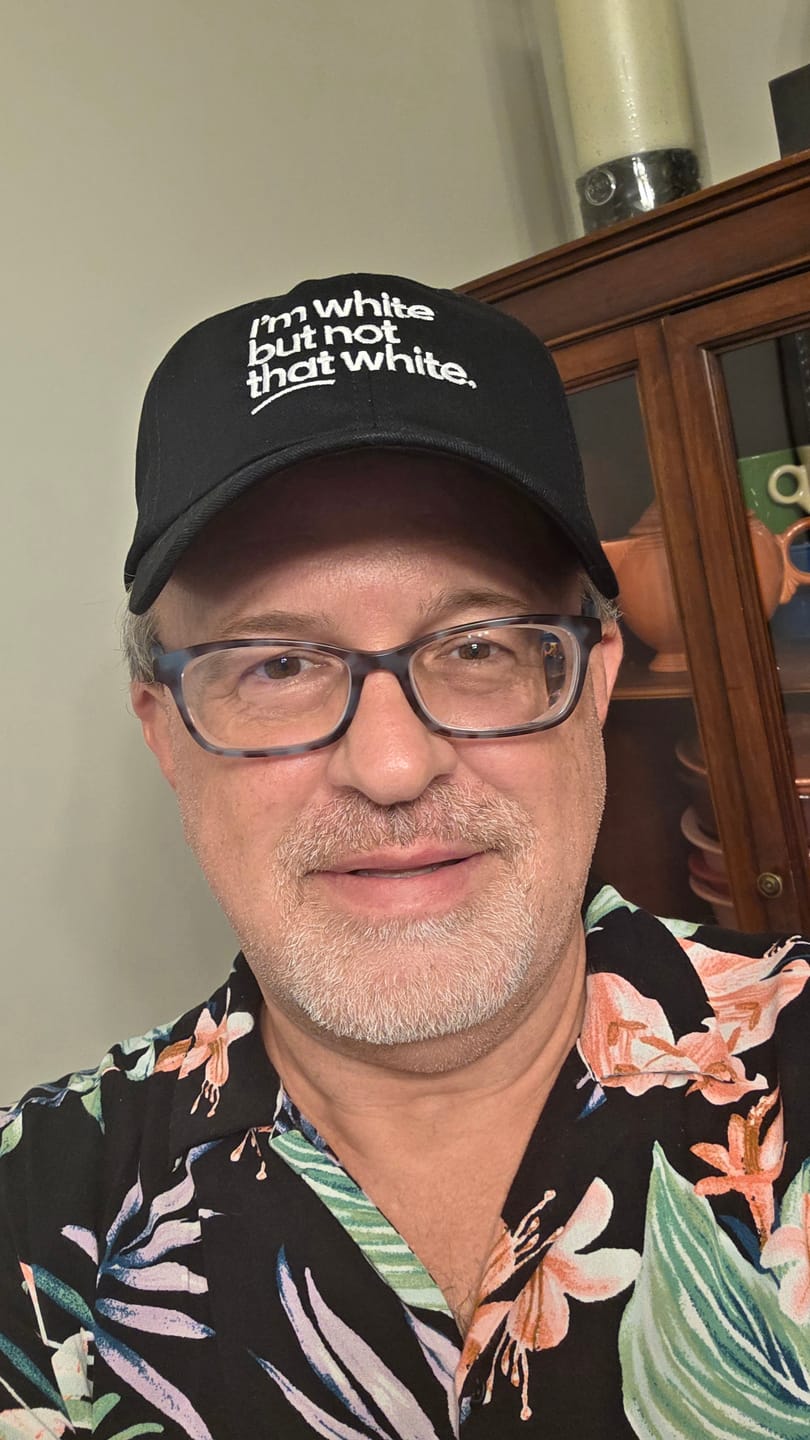 Customer photo review of I'm White But Not THAT White Embroidered Dad Hat