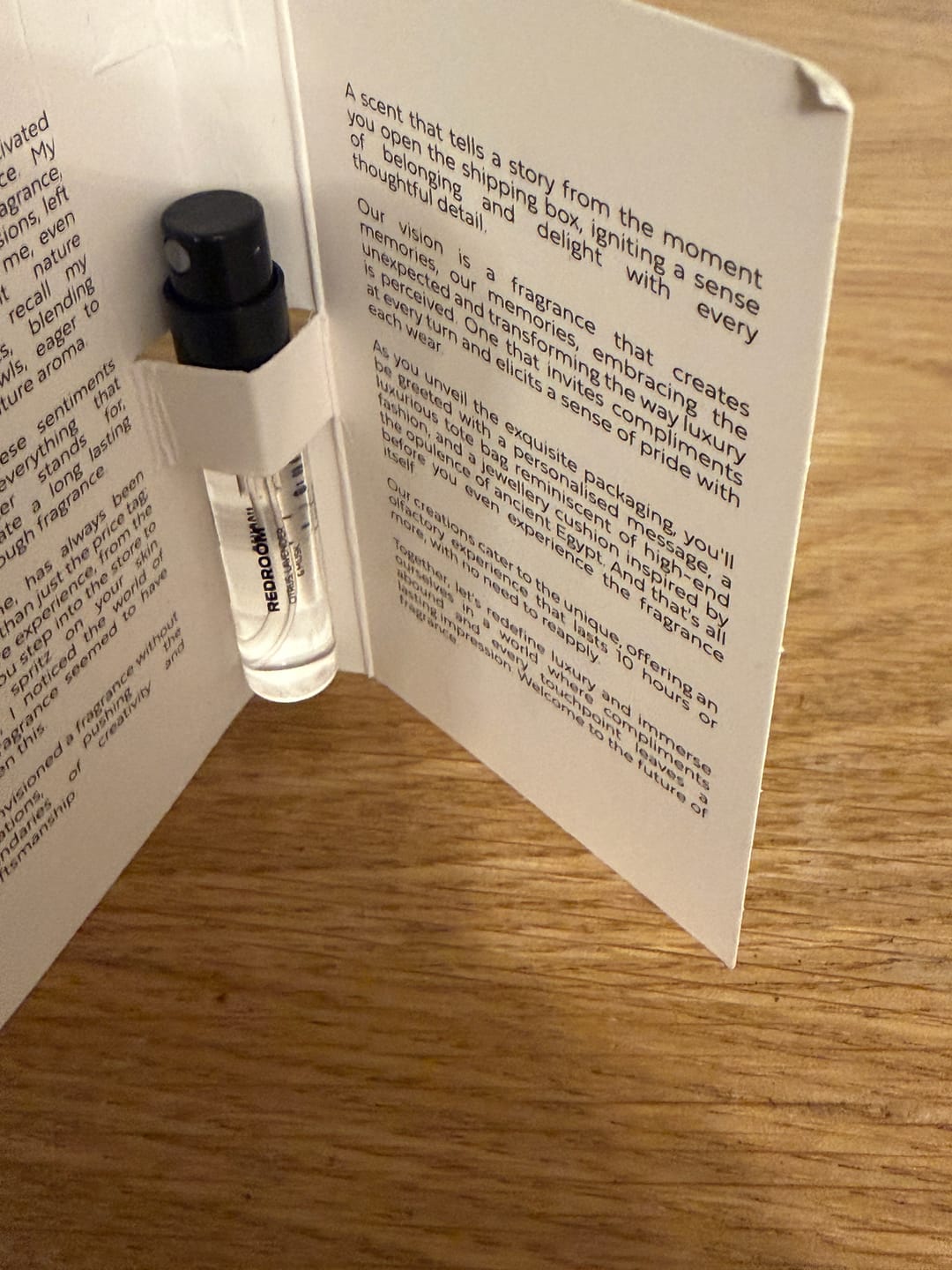 Customer photo review of Redroom | Eau de Parfum | 2ml