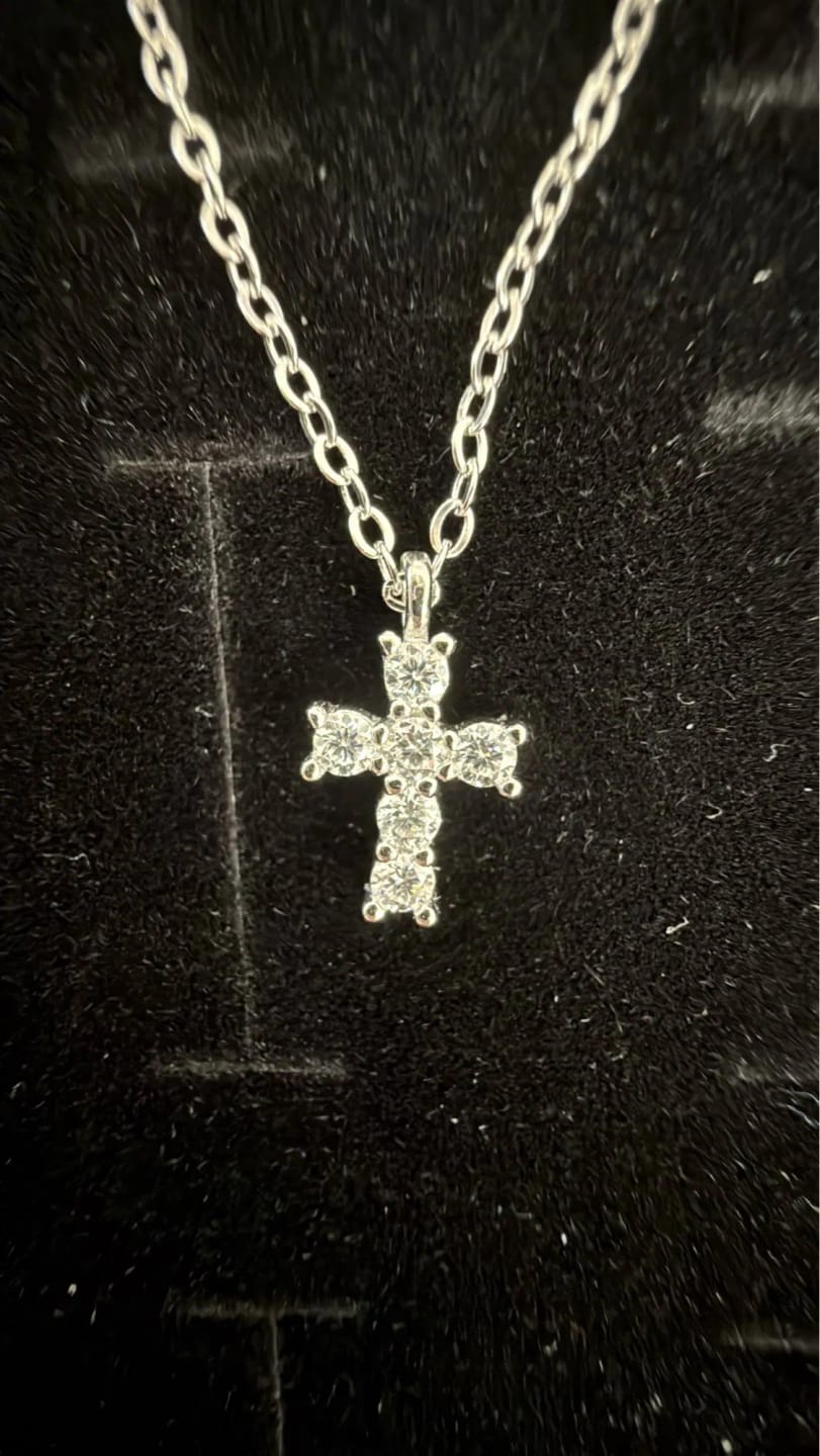 Customer photo review of Chloé Crystal Cross Pendant