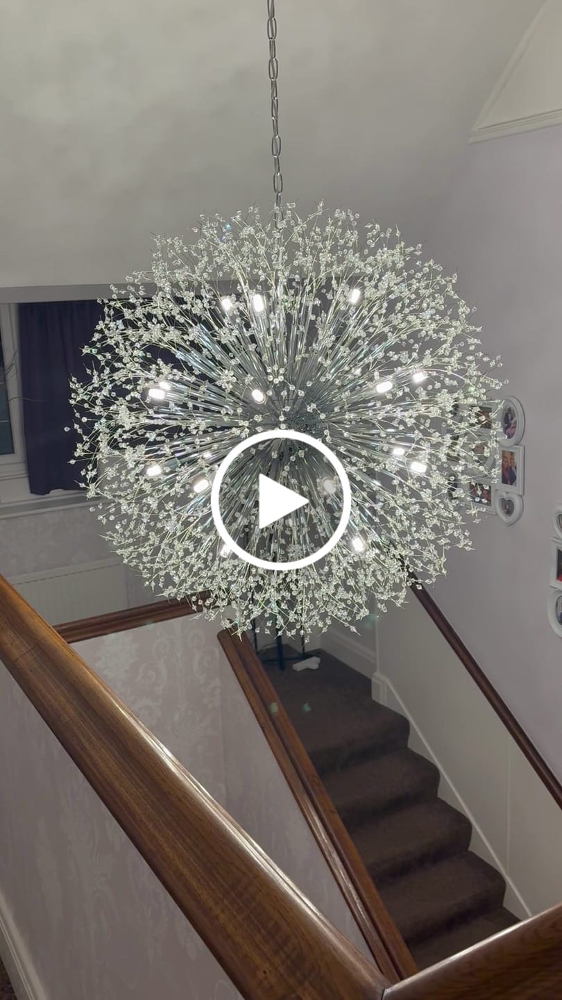 Customer video review of 20-Light Oversized Large Luxury Sputnik Firework Chandelier