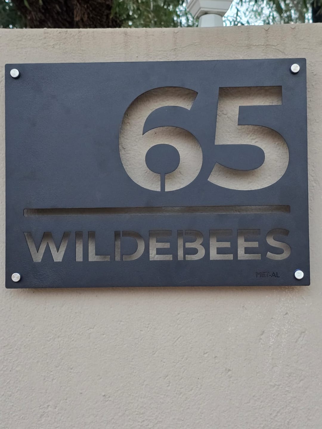 Customer photo review of The Urban Metal House Number
