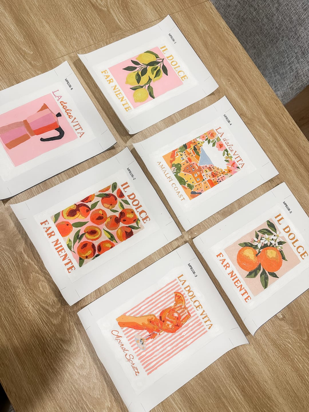 Customer photo review of 6 Mini Paintings - Italian ''Dolce Vita'' Set