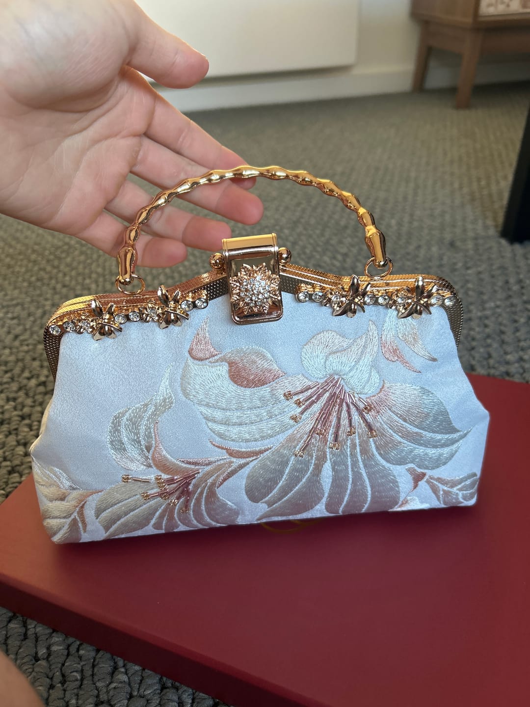 Customer photo review of Tang Bloom Fuchsia Clutch
