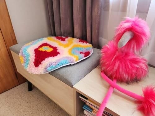 Customer photo review of PSYCHEDELIA - Rug Making Kit