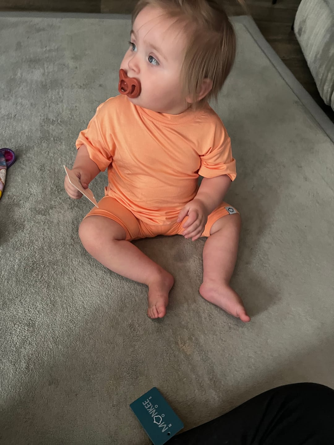 Customer photo review of Pistachio Toddler Biker Shorts