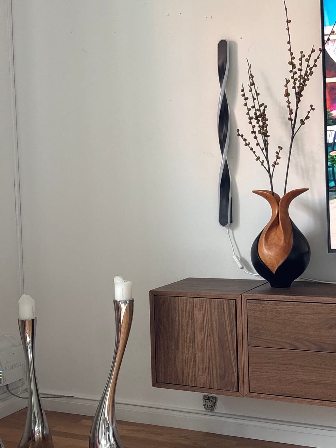 Customer photo review of Vase Wood Sculpture #WG035