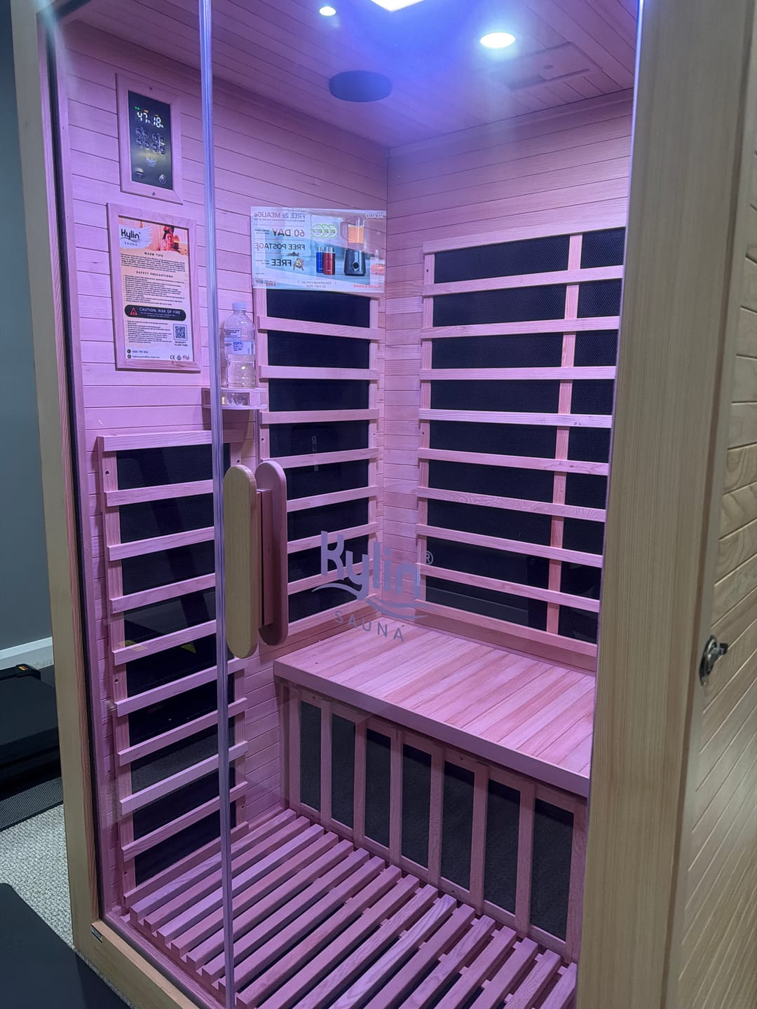 Customer photo review of Kylin Low EMF Carbon Infrared Sauna Room 2 Person H6203 (Floor Heater included)