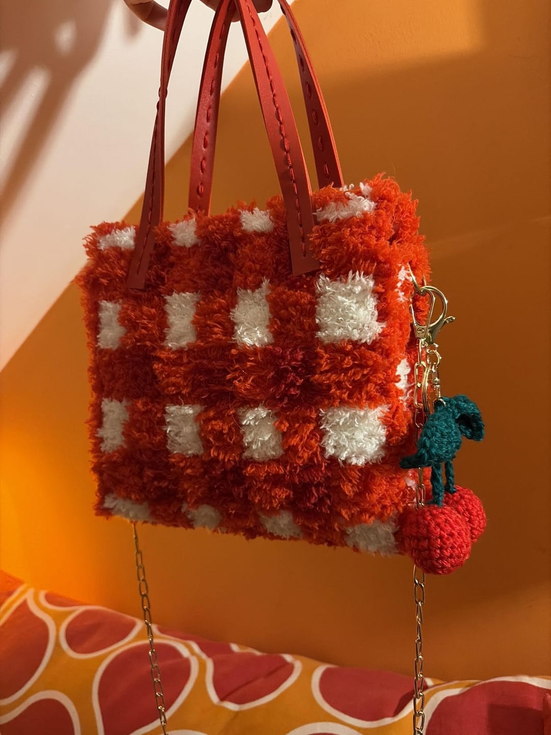 Customer photo review of RED GINGHAM - Woven Tote Bag Kit