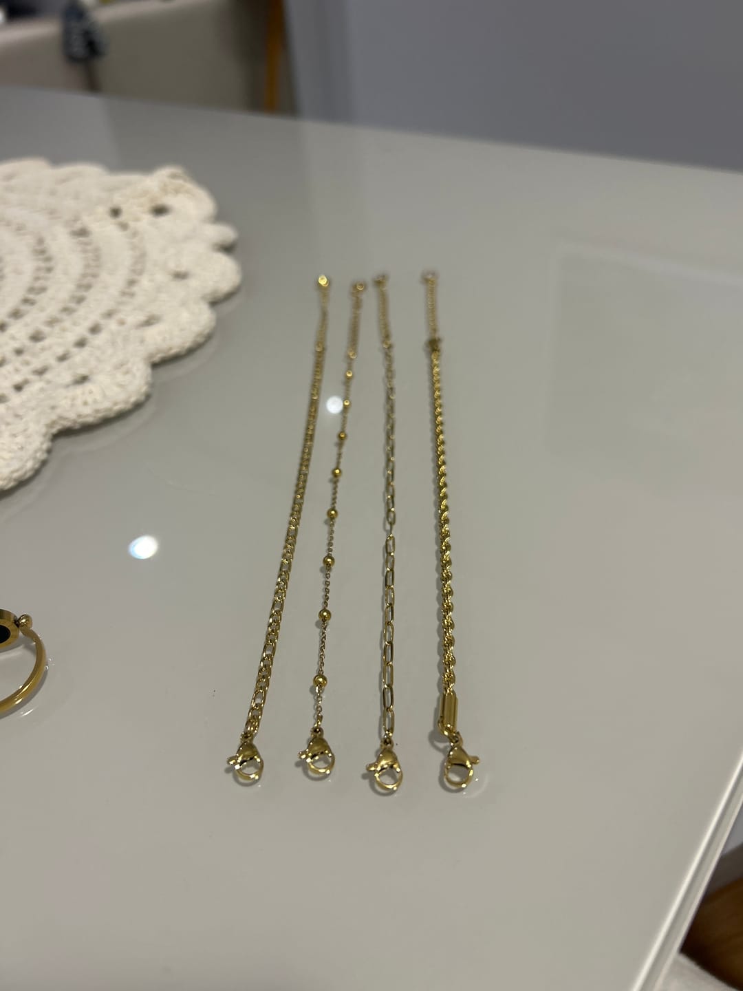 Customer photo review of Kit Pulseiras Glamour Zircônias Banhado em Ouro 18K
