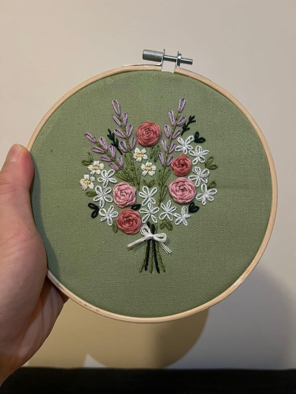 Customer photo review of DARLING DAISY BOUQUET - Embroidery Kit