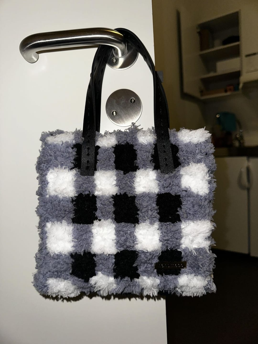 Customer photo review of Black Gingham - Woven Tote Bag Kit