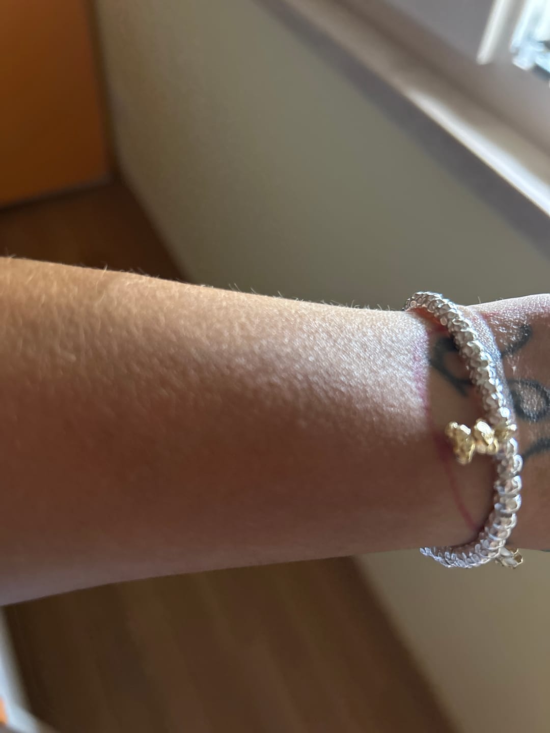 Customer photo review of CREA IL TUO BRACCIALE GRANELLI BOMBATI E TONDEGGIANTI - Argento e Oro