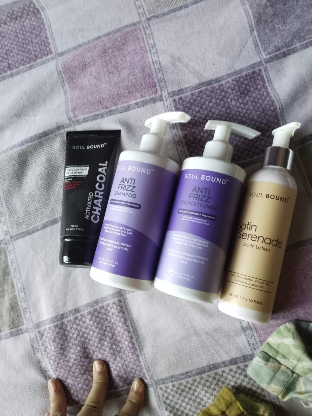 Customer photo review of Anti-Frizz Shampoo + Conditioner + Hair Serum
