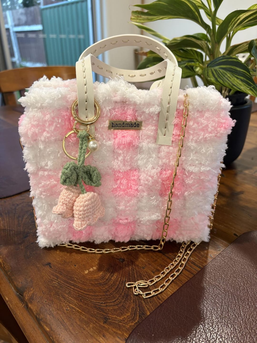 Customer photo review of Pink Gingham - Woven Tote Bag Kit