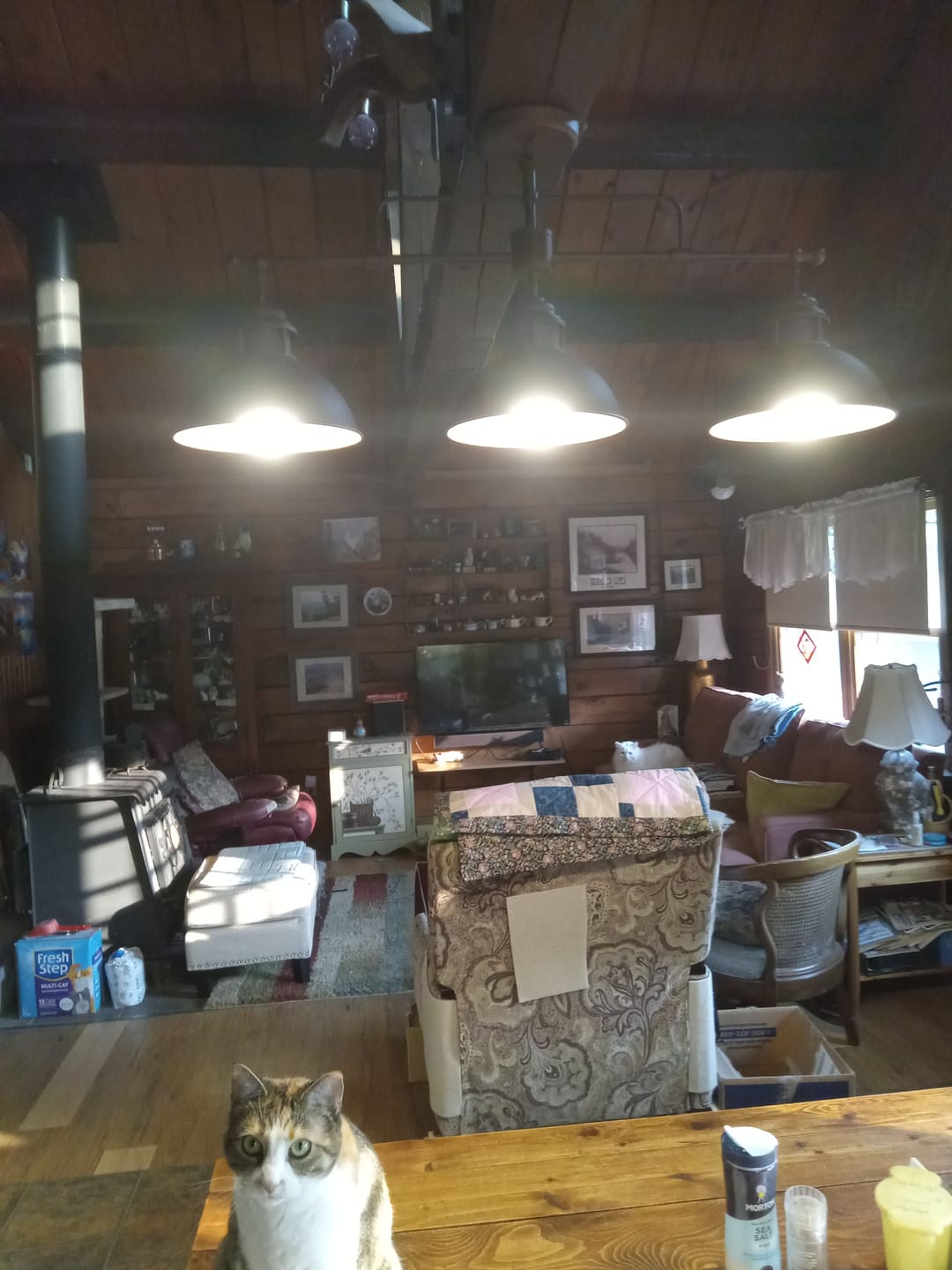 Customer photo review of Modern Farmhouse 3-light Island Pot Lid Dome Pendant