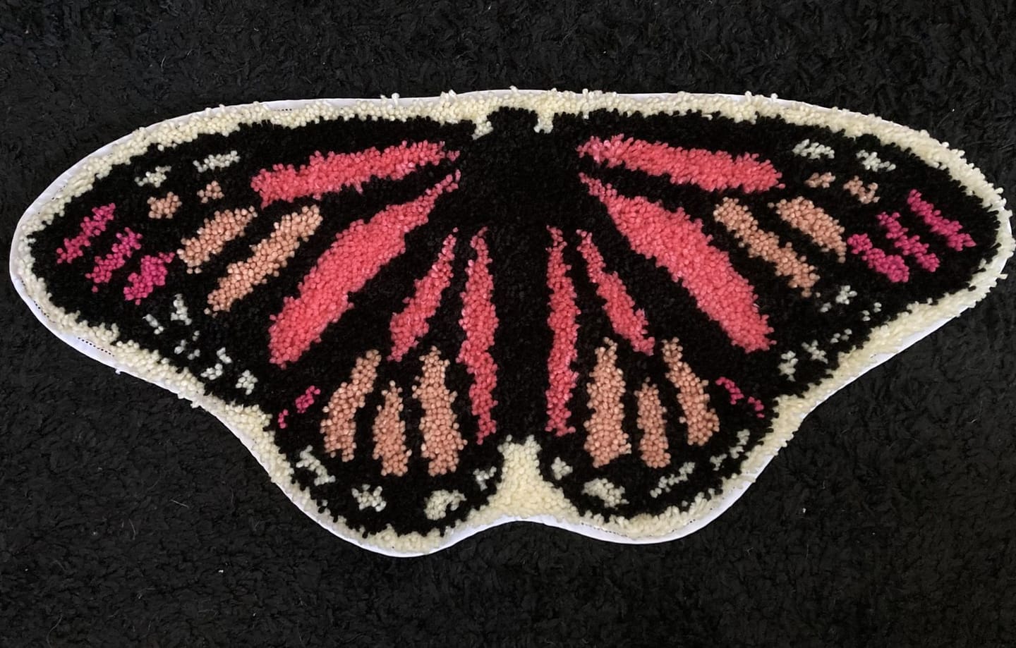 Customer photo review of Blush Butterfly - Rug Making Kit