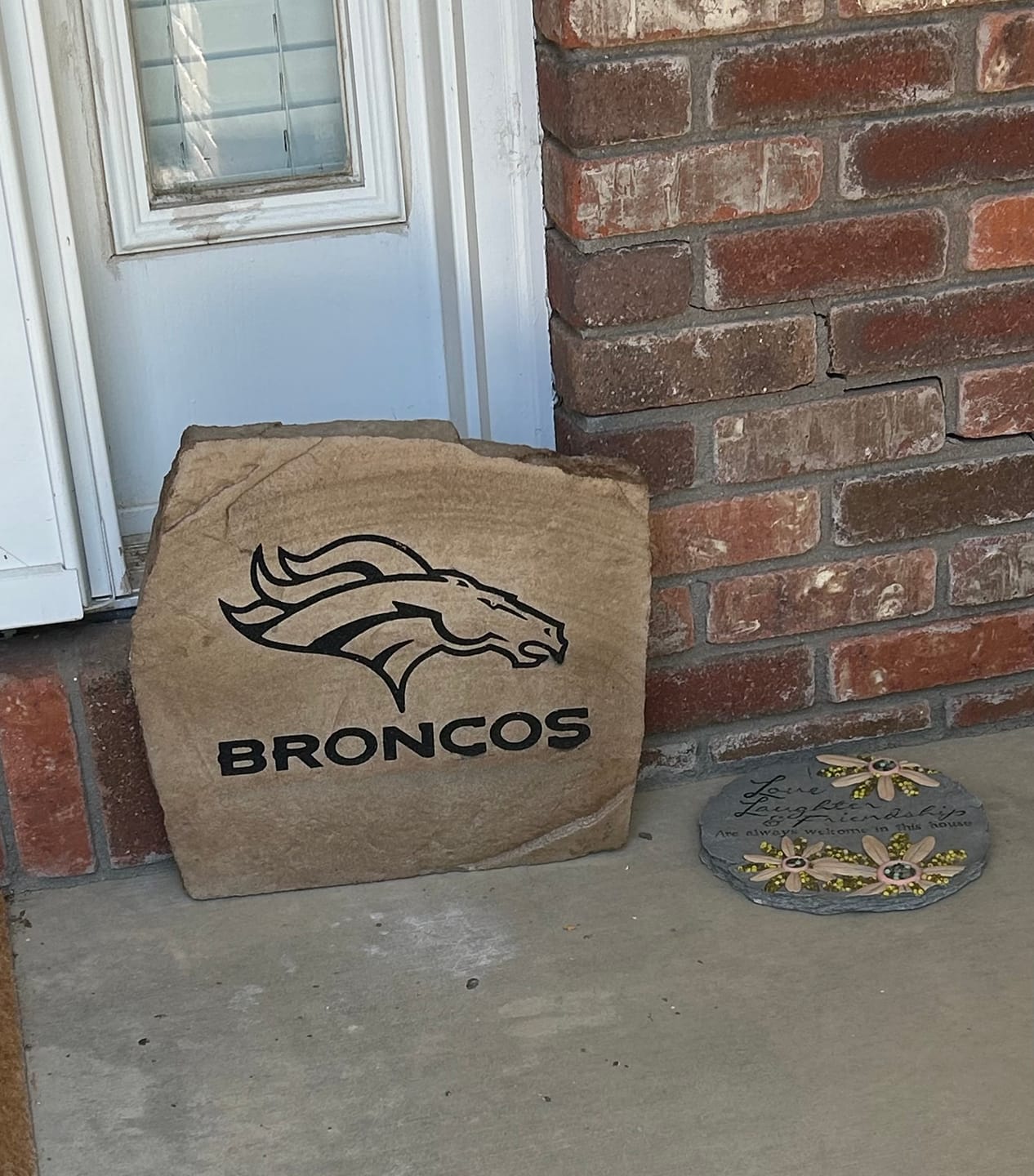 Customer photo review of Denver Broncos Design-A-Stone Landscape Art