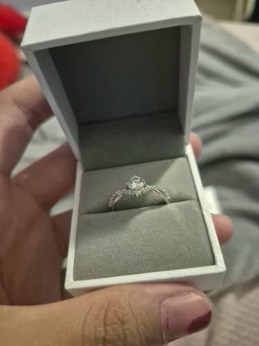 Customer photo review of Vivienne Crystal Silver Ring
