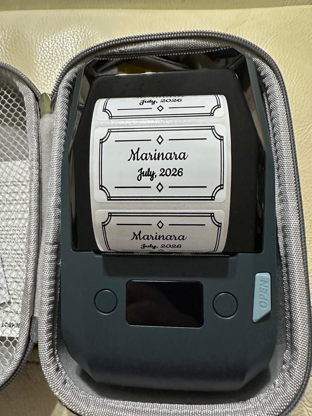 Customer photo review of Thermal Transfer Label Printer Labels for M2, M3