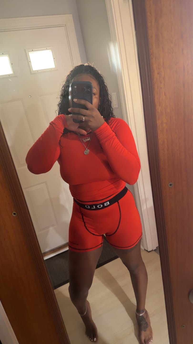 Customer photo review of MAHOGANY GIRL 2 PIECE SET - RED