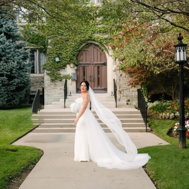 Customer photo review of Ivory Tulle Overskirt - Extra Layered Tulle Train