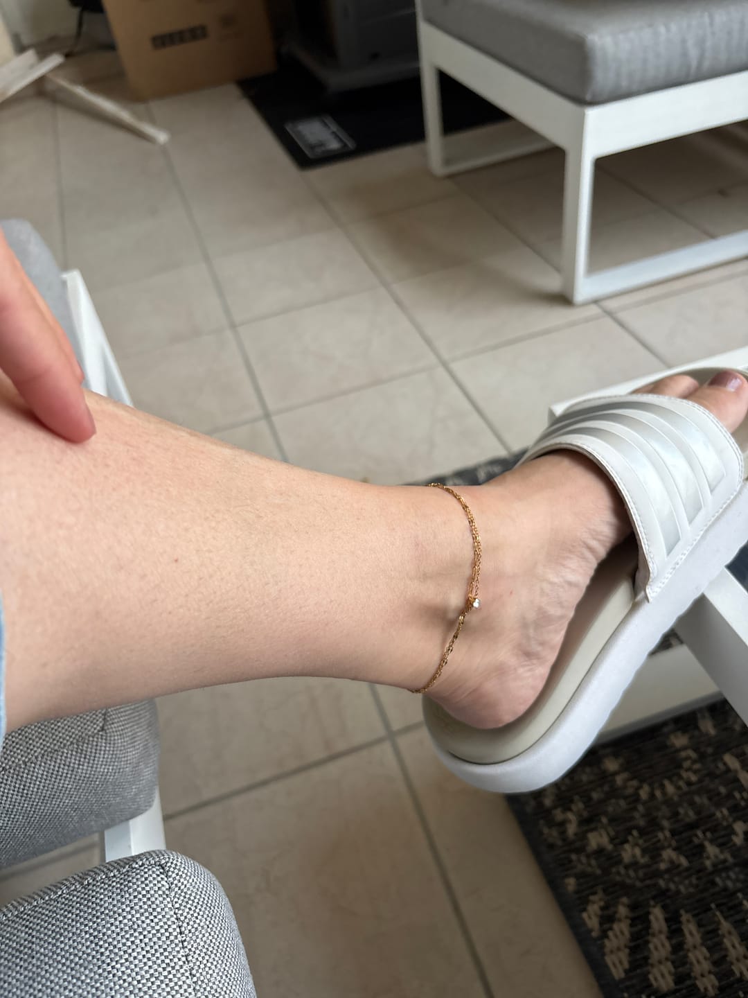 Customer photo review of Amalfi Layered Anklet
