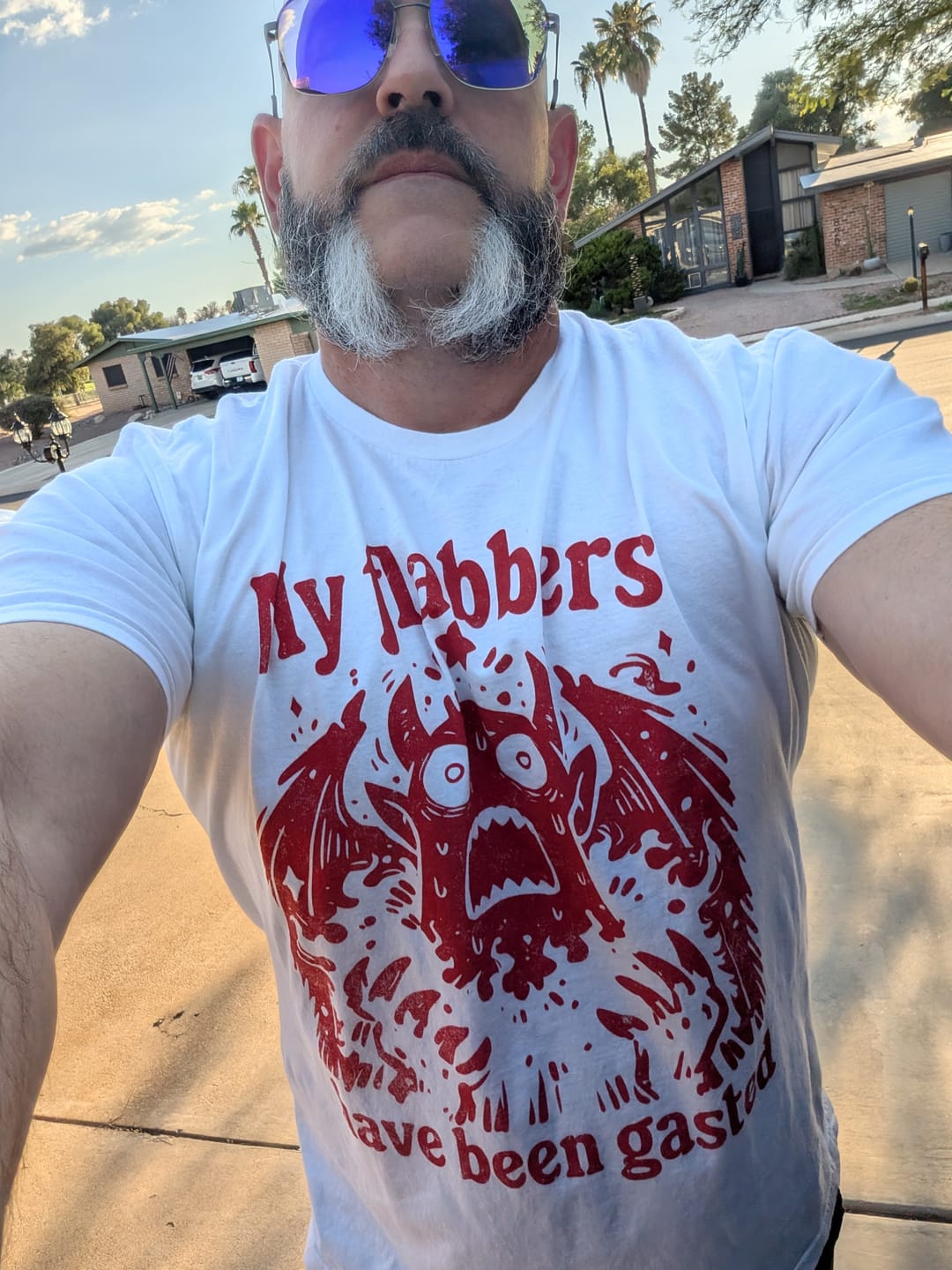 Customer photo review of My Flabbers T-Shirt
