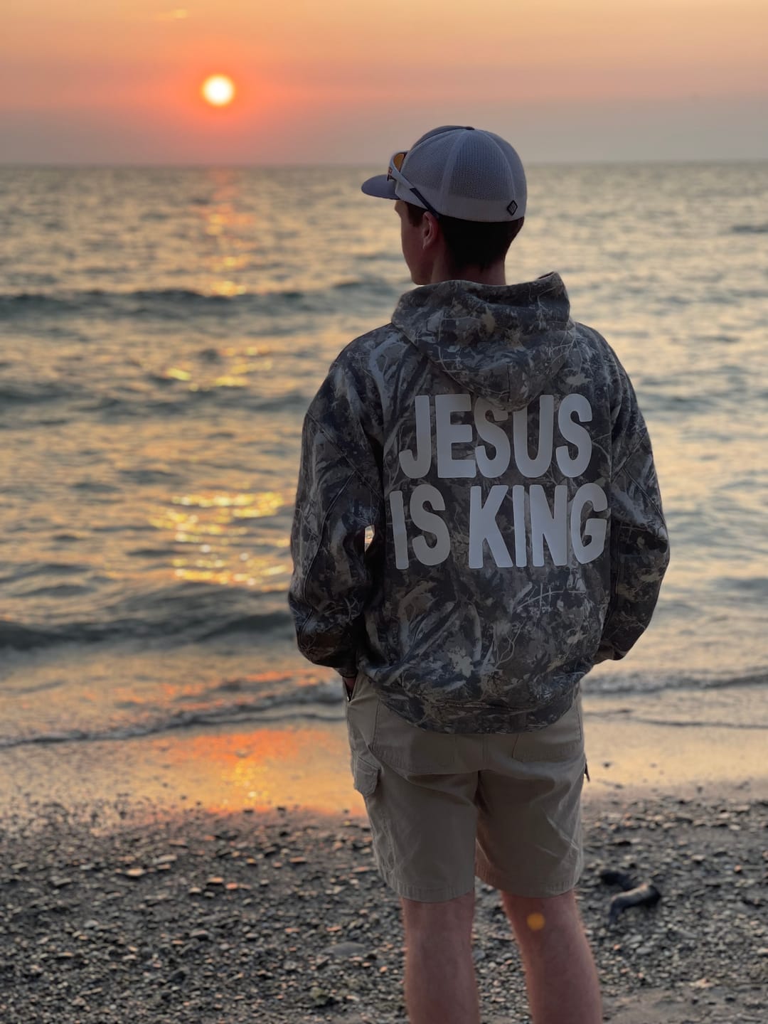 Customer photo review of Jesus Is King Heavy Hoodie