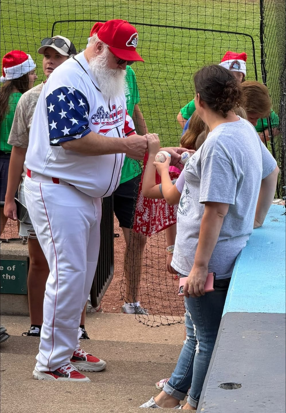 Customer photo review of Custom White American Flag Design Personalized Baseball Jersey