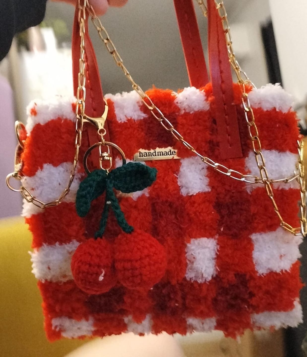Customer photo review of RED GINGHAM - Woven Tote Bag Kit