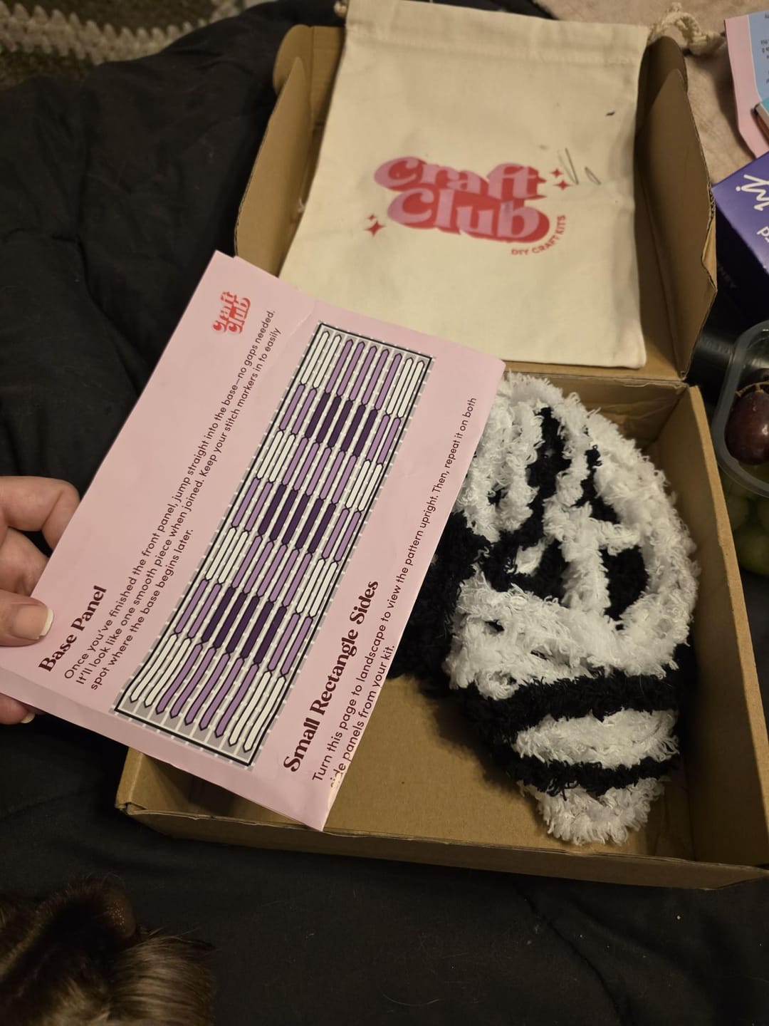 Customer photo review of Black Gingham - Woven Tote Bag Kit