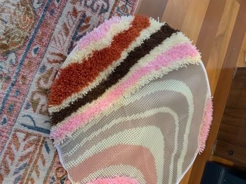 Customer photo review of CARAMEL SWIRL - Rug Making Kit