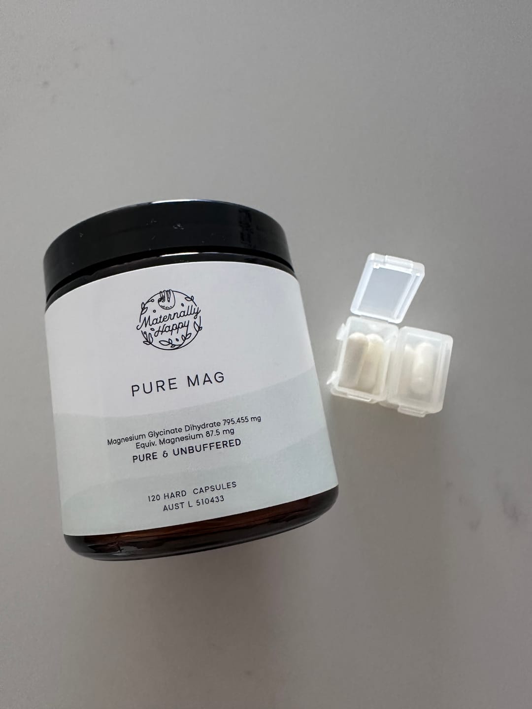 Customer photo review of Pure Mag | Unbuffered Magnesium Glycinate