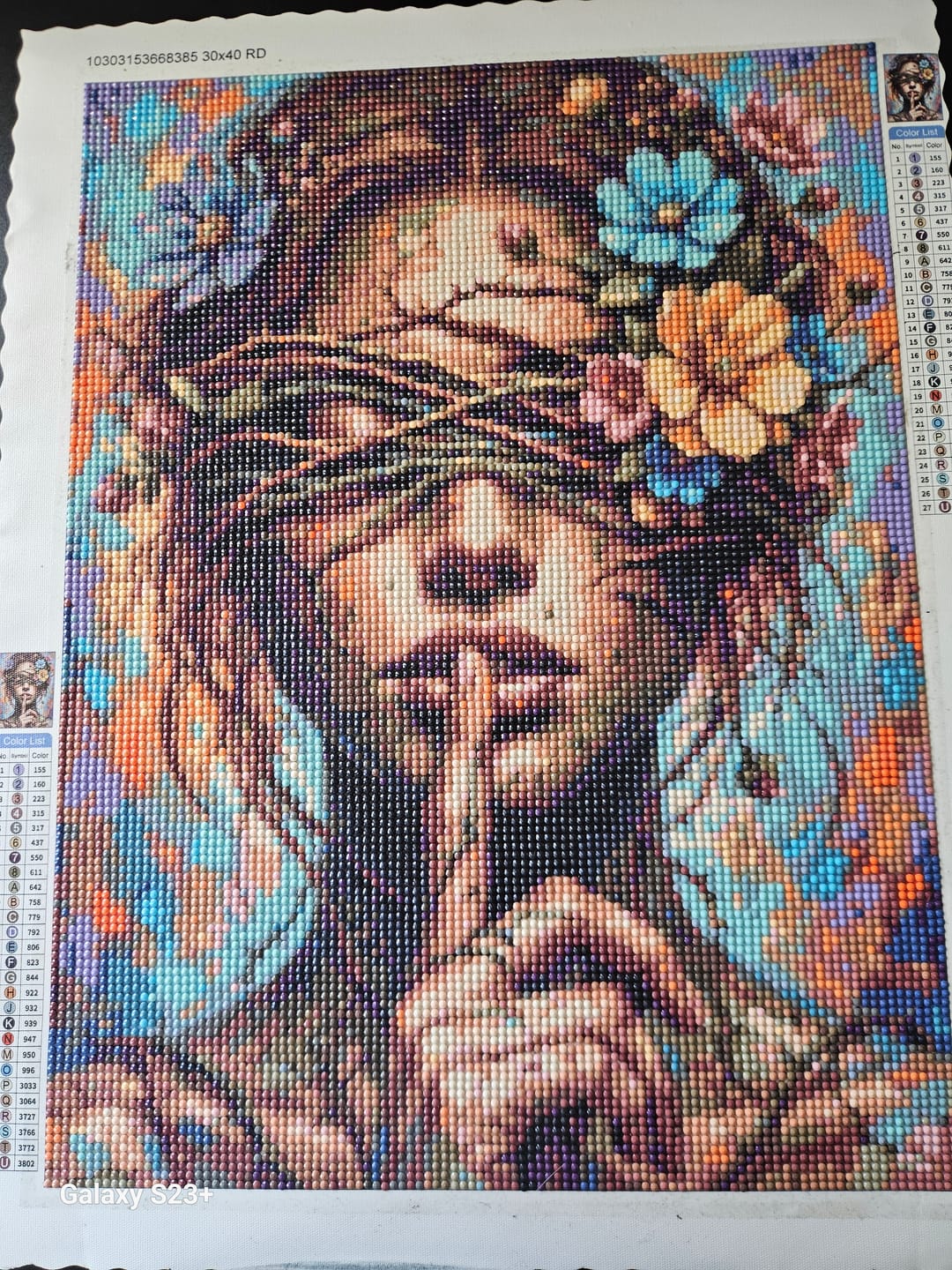 Customer photo review of Blooming Mind Portrait (Diamond Painting)