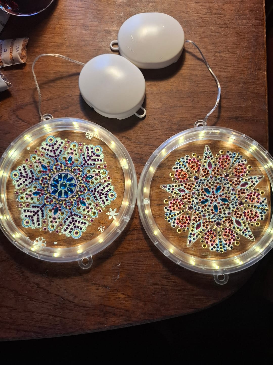 Customer photo review of "Festive" Crystal Art LED Hanging Decorations x2
