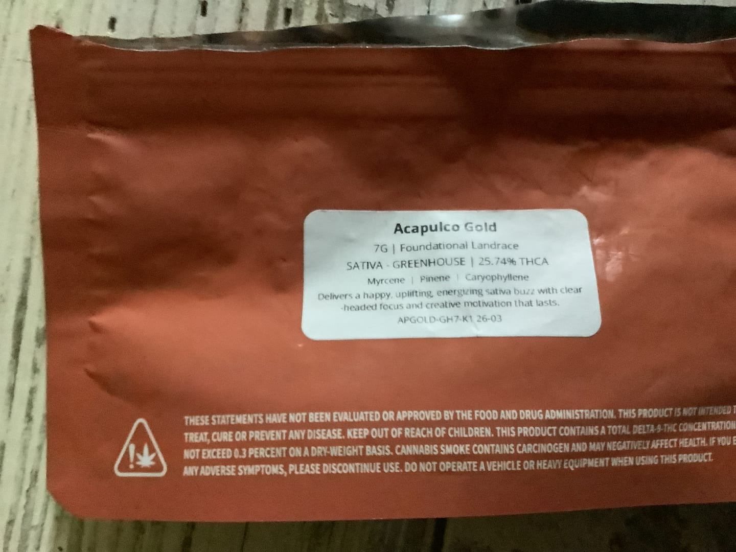 Customer photo review of Acapulco Gold
