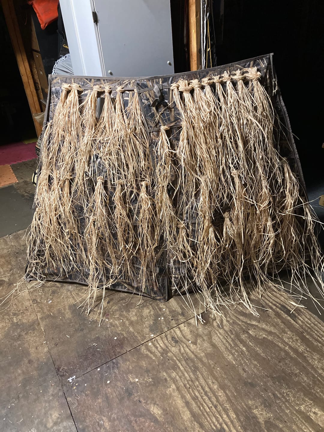 Customer photo review of Modular Panel Hunting Blind | A-Frame Pop Up Duck & Goose Blinds | Portable 3-4 Person Waterfowl Ground Blind Camo
