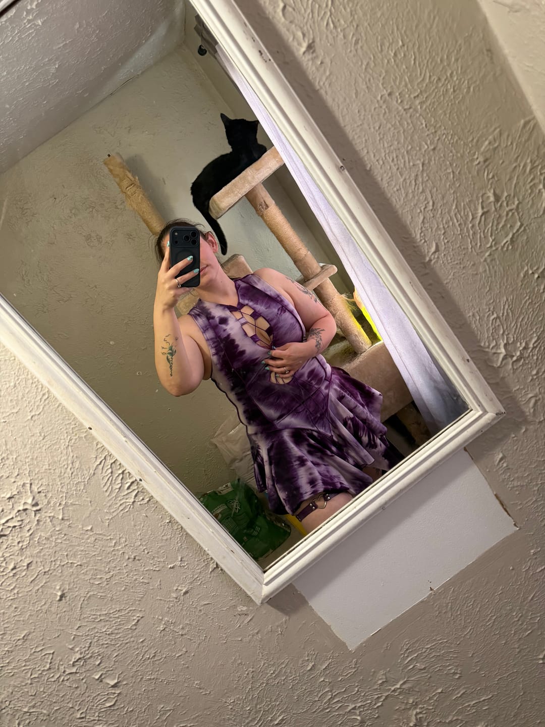 Customer photo review of Purple Tie Dye Pixie DRESS