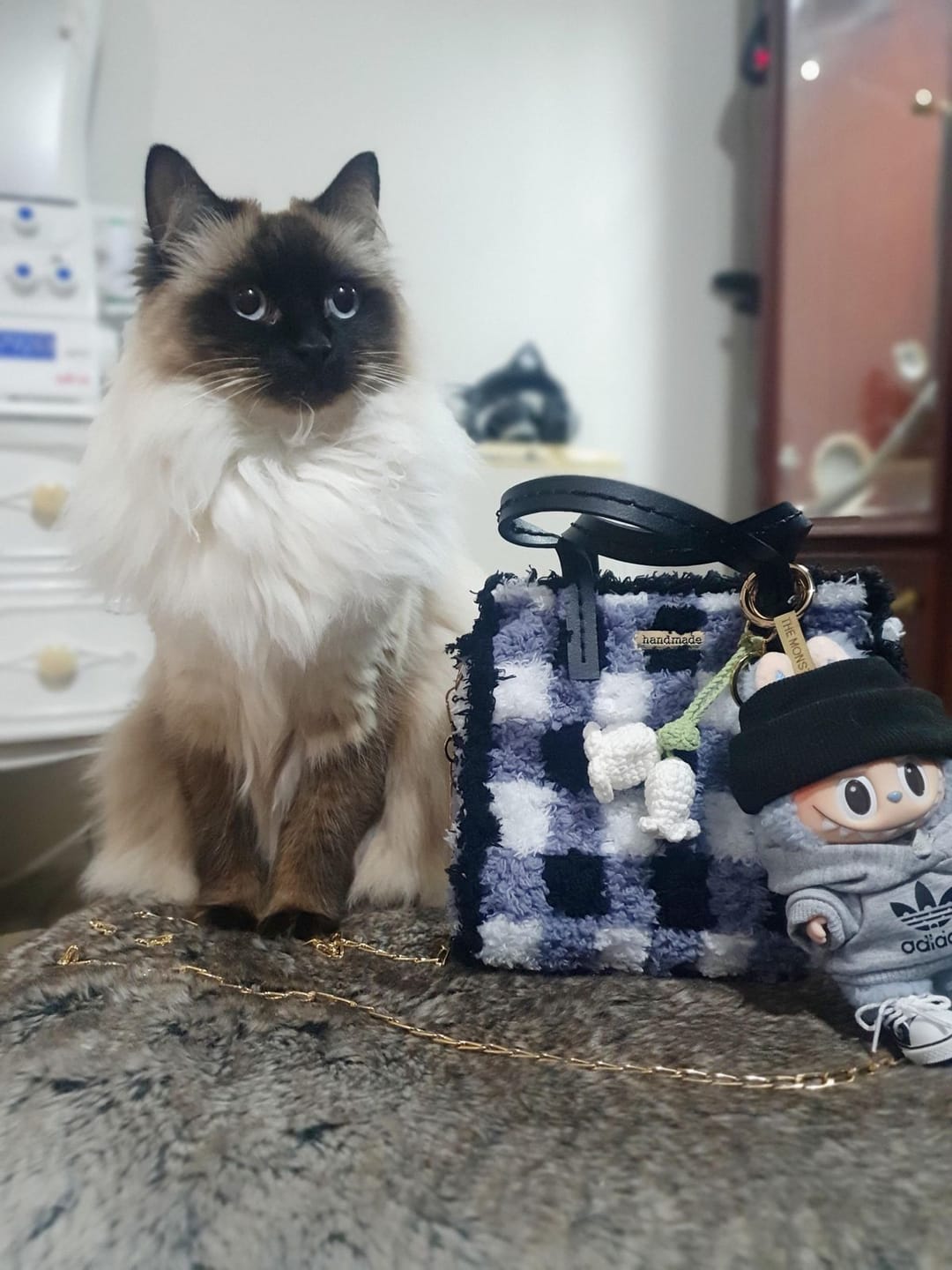 Customer photo review of Black Gingham - Woven Tote Bag Kit