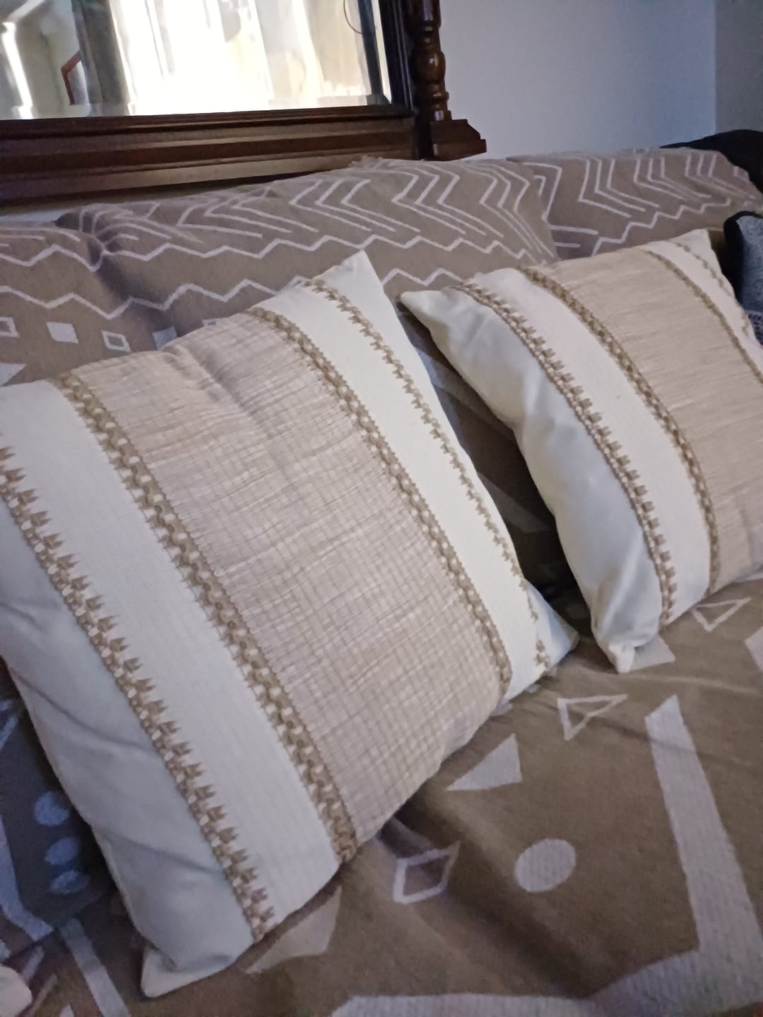 Customer photo review of Funda de Cojín Boho Tejida Funda Almohadon Sofa 45x45cm