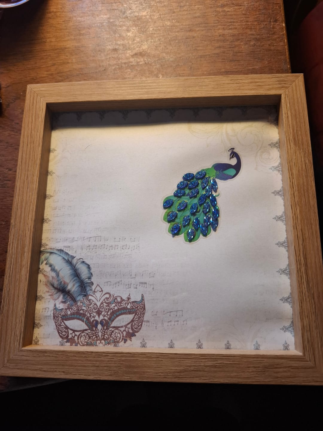 Customer photo review of Peacock Crystal Art Motif