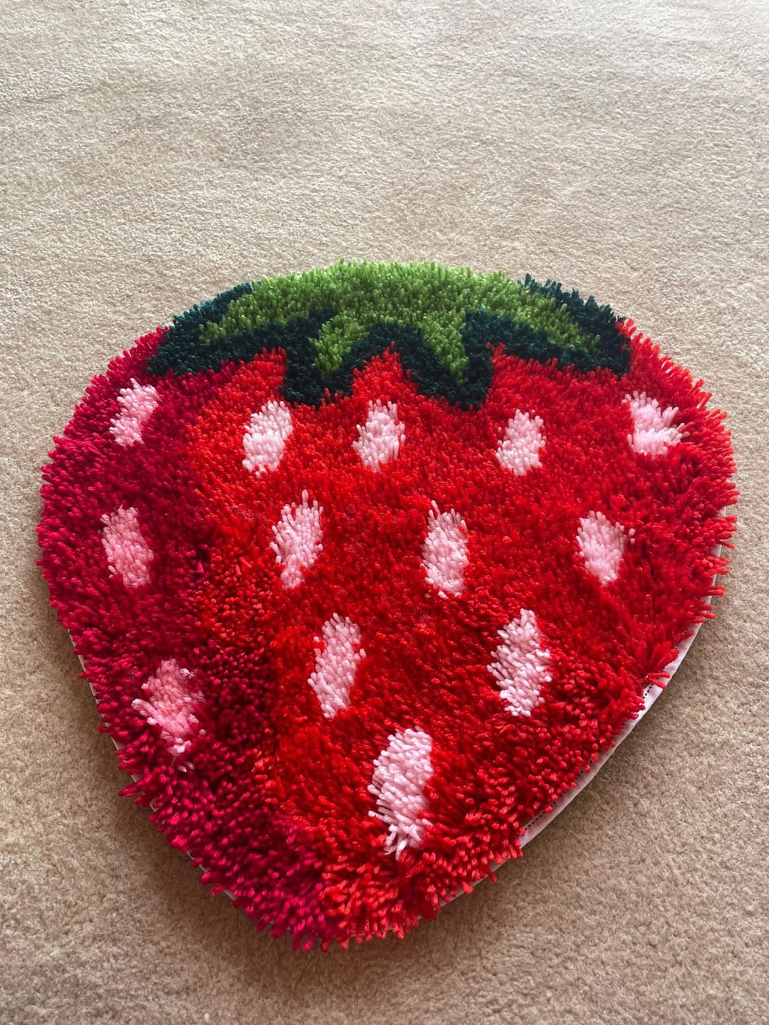 Customer photo review of STRAWBERRY DREAMING - Rug Making Kit
