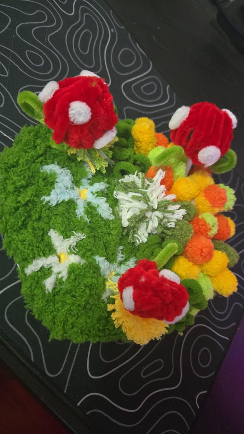 Customer photo review of MUSHROOM MEADOW - Moss Coaster Kit
