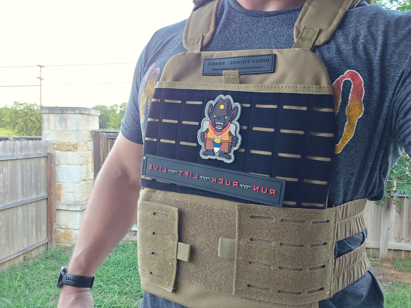 Customer photo review of Centurion Weight Vest - Black & Tan