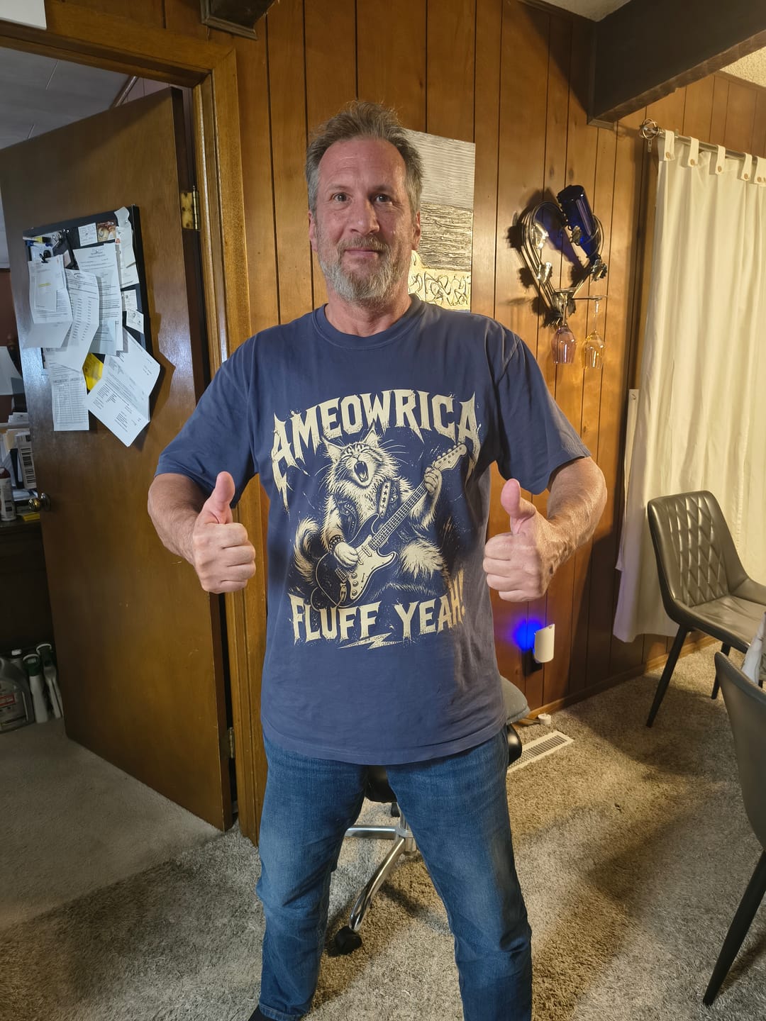 Customer photo review of Ameowrica Rocks T-Shirt
