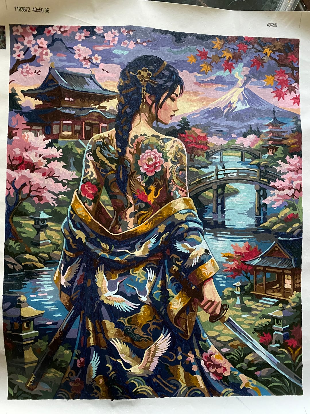 Customer photo review of Japanese Tattoo Warrior Woman