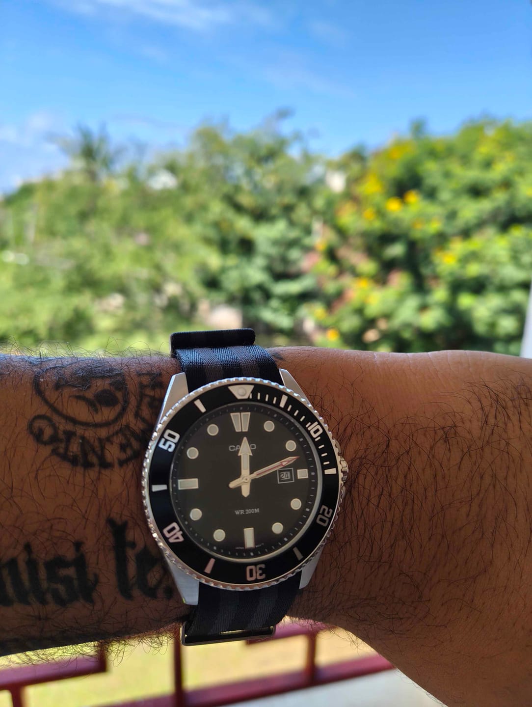 Customer photo review of Bond Premium Nylon Watch Strap